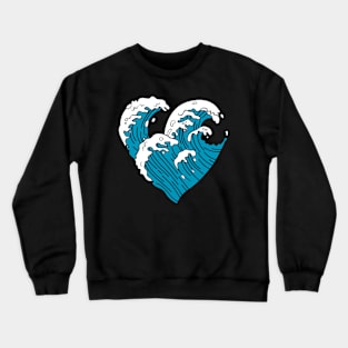 Wave Heart Crewneck Sweatshirt